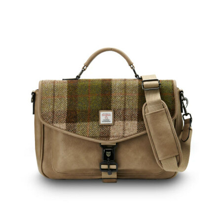 The Laptop Bag - Harris Tweed Chestnut Tartan