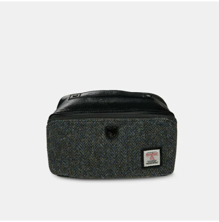 Necessr Harris Tweed - Black &amp; Grey Herringbone