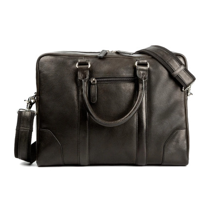 Laptop Bag - svart skinn