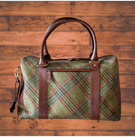 Piper Holdall - Grn Tweed/Brunt Lder