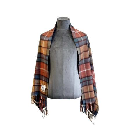 Autumn Check Tartan Woollen Stole