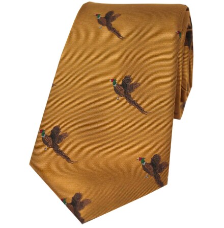 Flying Pheasants, Gold - Slips, Silke