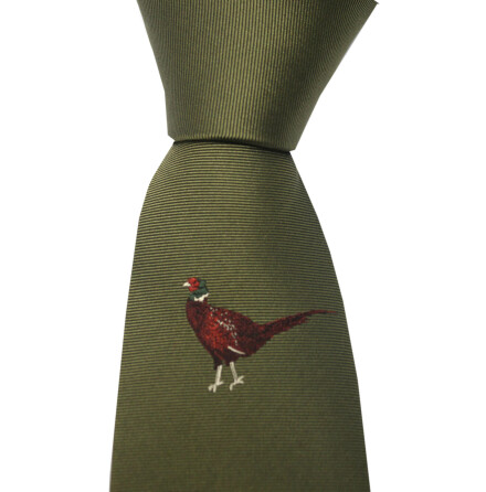 Standing Pheasant Green - Slips, Silke