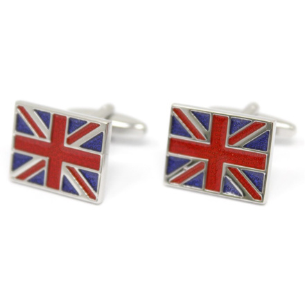Union Jack - Emaljerade Manschettknappar
