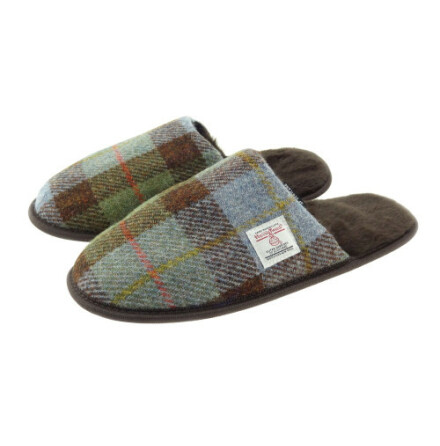 Slippers i Harris Tweed - MacLeod Tartan