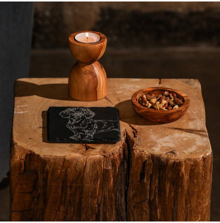 Dachshund Coaster - glasunderl�gg i skiffer