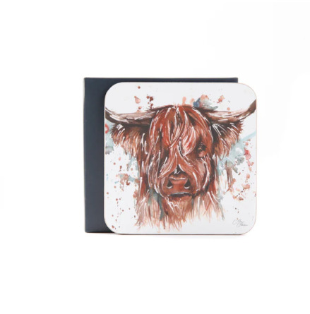 Glasunderl�gg - Highland Cow