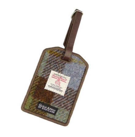 Luggage Tag i Harris Tweed - MacLeod Tartan