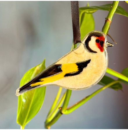 Goldfinch - H�ngande Glasdekoration