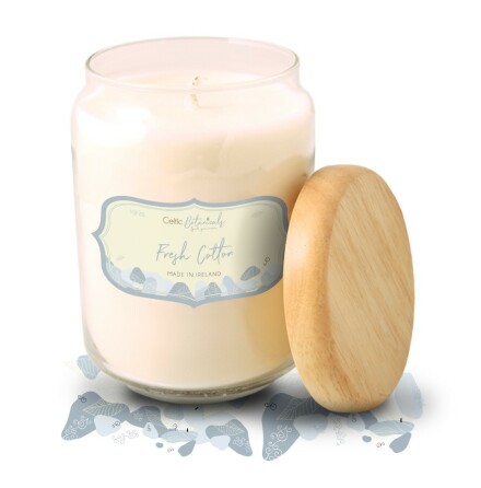 Celtic Candles Wood Top Pop - Fresh Cotton