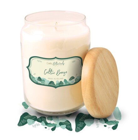 Celtic Candles Wood Top Pop - Celtic Breeze