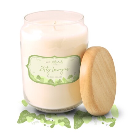 Celtic Candles Wood Top Pop - Zesty Lemongrass
