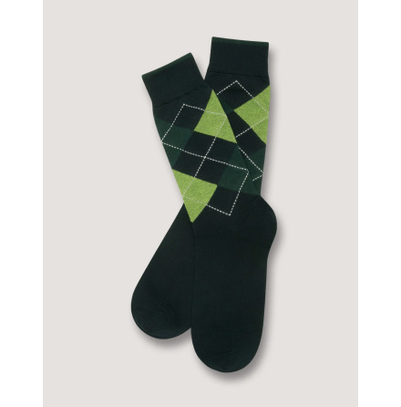 Brian Oak London - Premium Strumpor Green Argyle