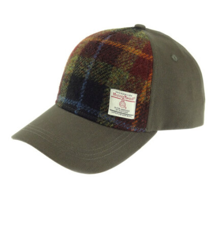 Baseball cap i Harris Tweed - Rust Check