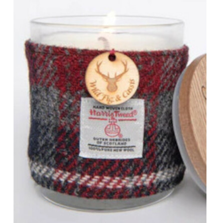 Doftljus Harris Tweed - Wild Fig &amp; Cassis