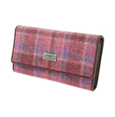 Plnbok &quot;Tiree&quot; i Harris Tweed - Pink Check