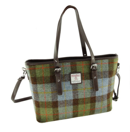 Tote Bag &quot;Spey&quot; i Harris Tweed - MacLeod Tartan